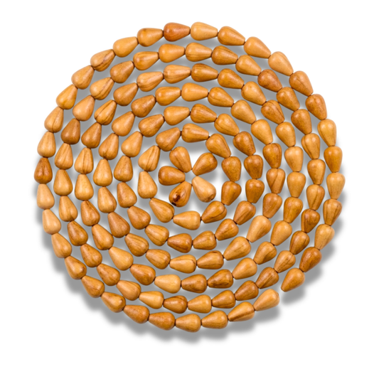 Cone-Shaped Olive wood Beads