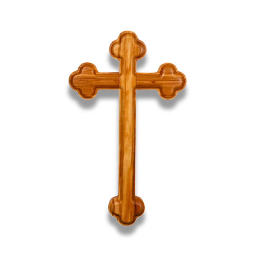 Olive wood Orthodox cross