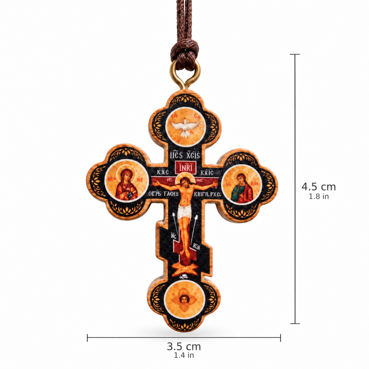 Russian Orthodox Icon Cross Necklace - NazarethFairTrade