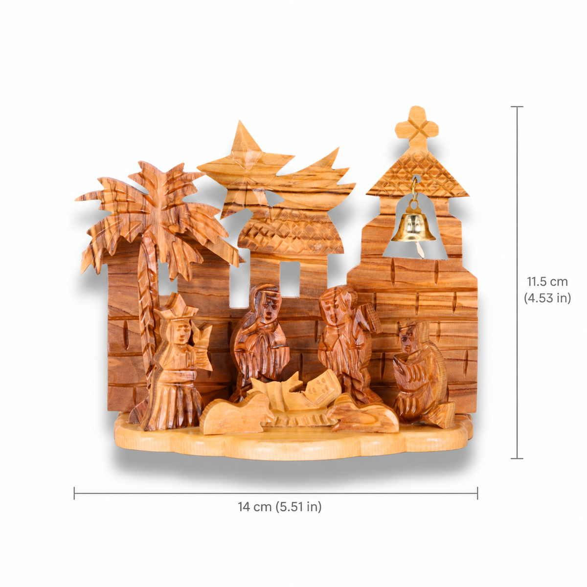 Holy Bell Nativity Scene With Measurements