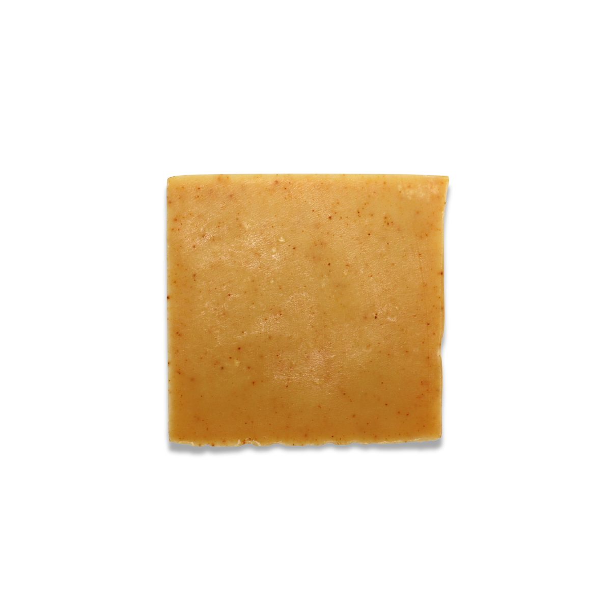 Square piece of soap bar on a white background