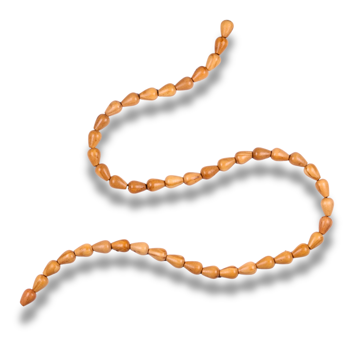 Cone-Shaped Olive Wood Beads Necklace