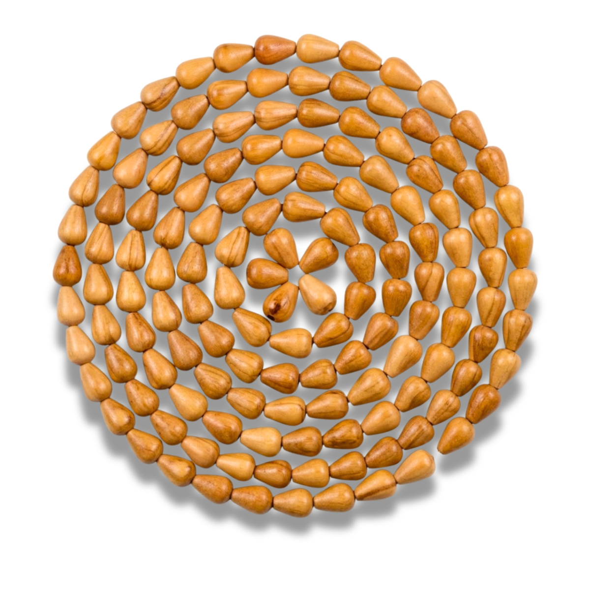 Cone-Shaped Olive wood Beads