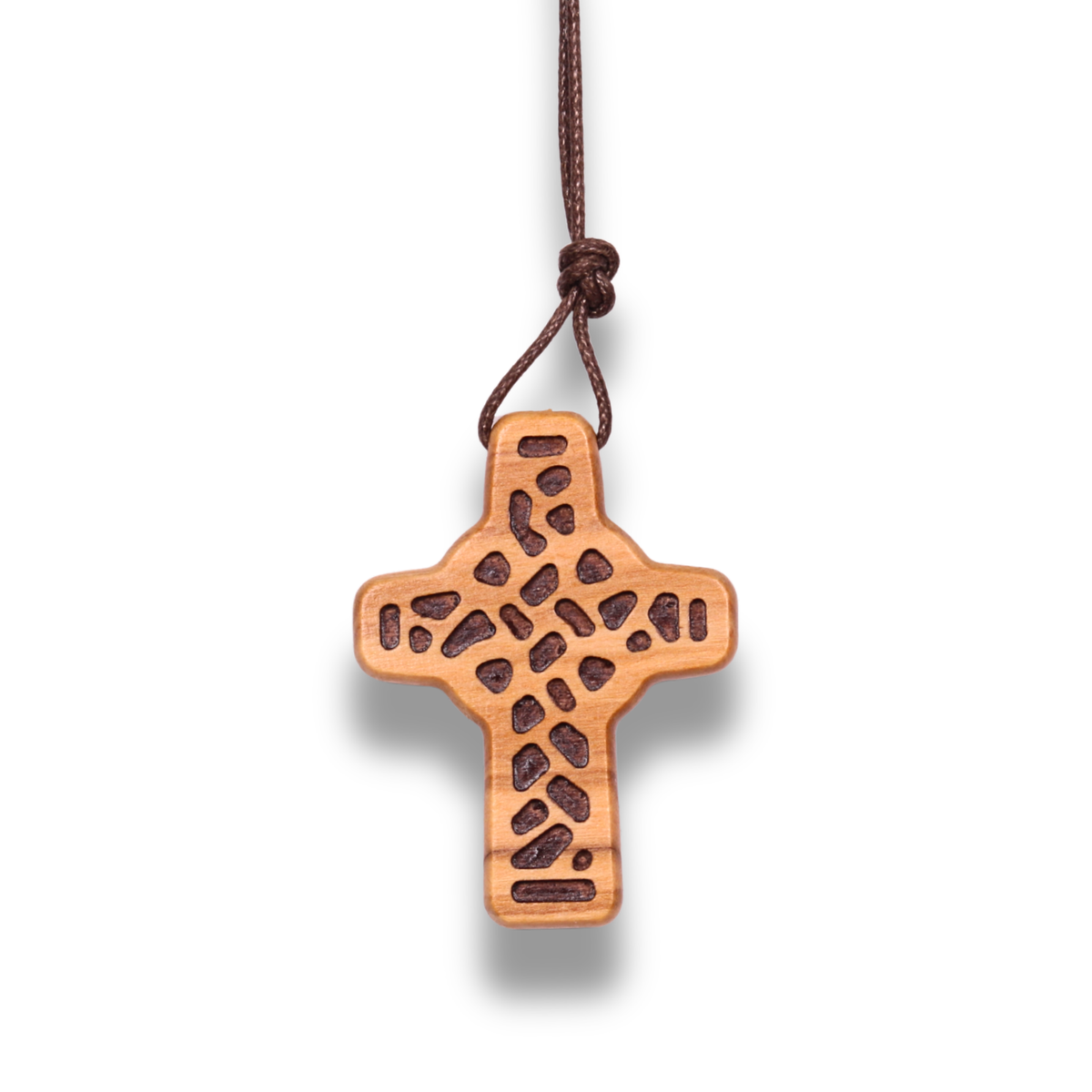 Derekh Cross Olive Wood Necklace