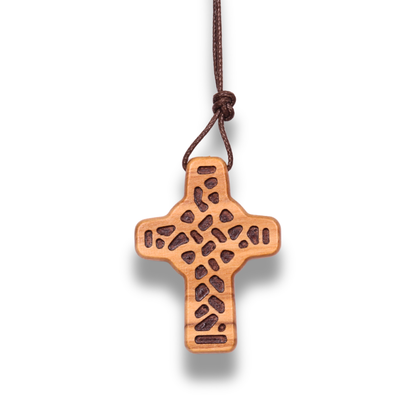 Derekh Cross Olive Wood Necklace