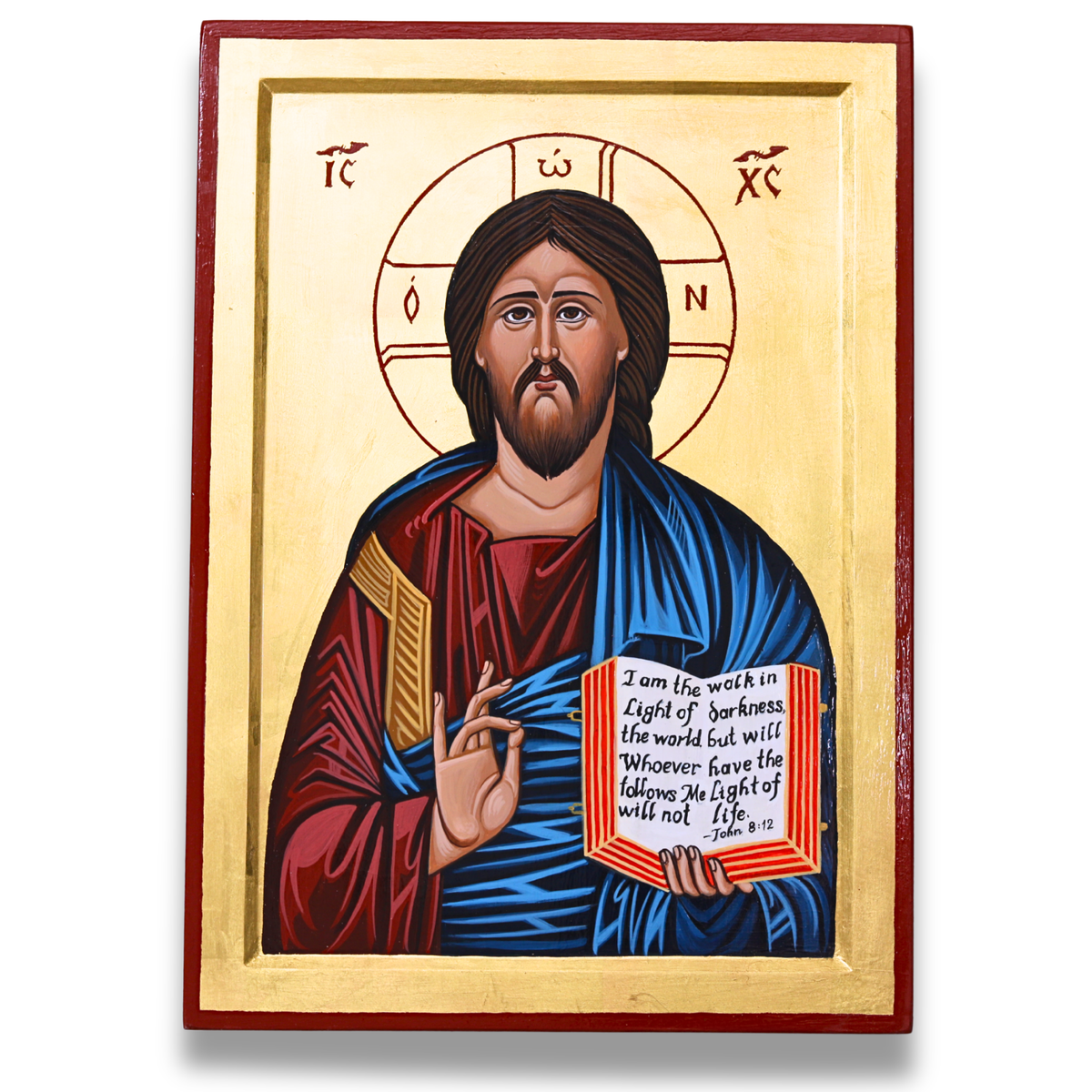 Hand-painted Christ of Nazareth Byzantine Orthodox Icon 