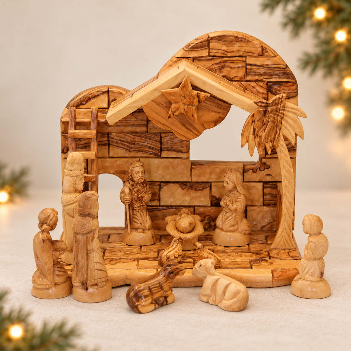 Classic Bethlehem Musical Nativity Scene