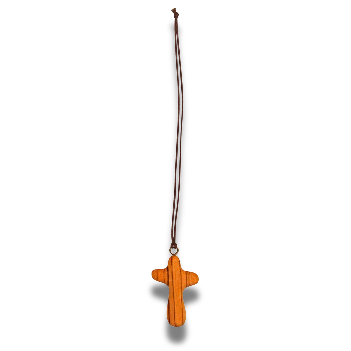 Harmonia Olive Wood Cross Necklace Full Length