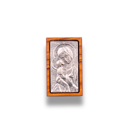 Mary & Child Olive Wood Magnet