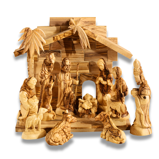 Olive wood Nativity Scene from Bethlehem