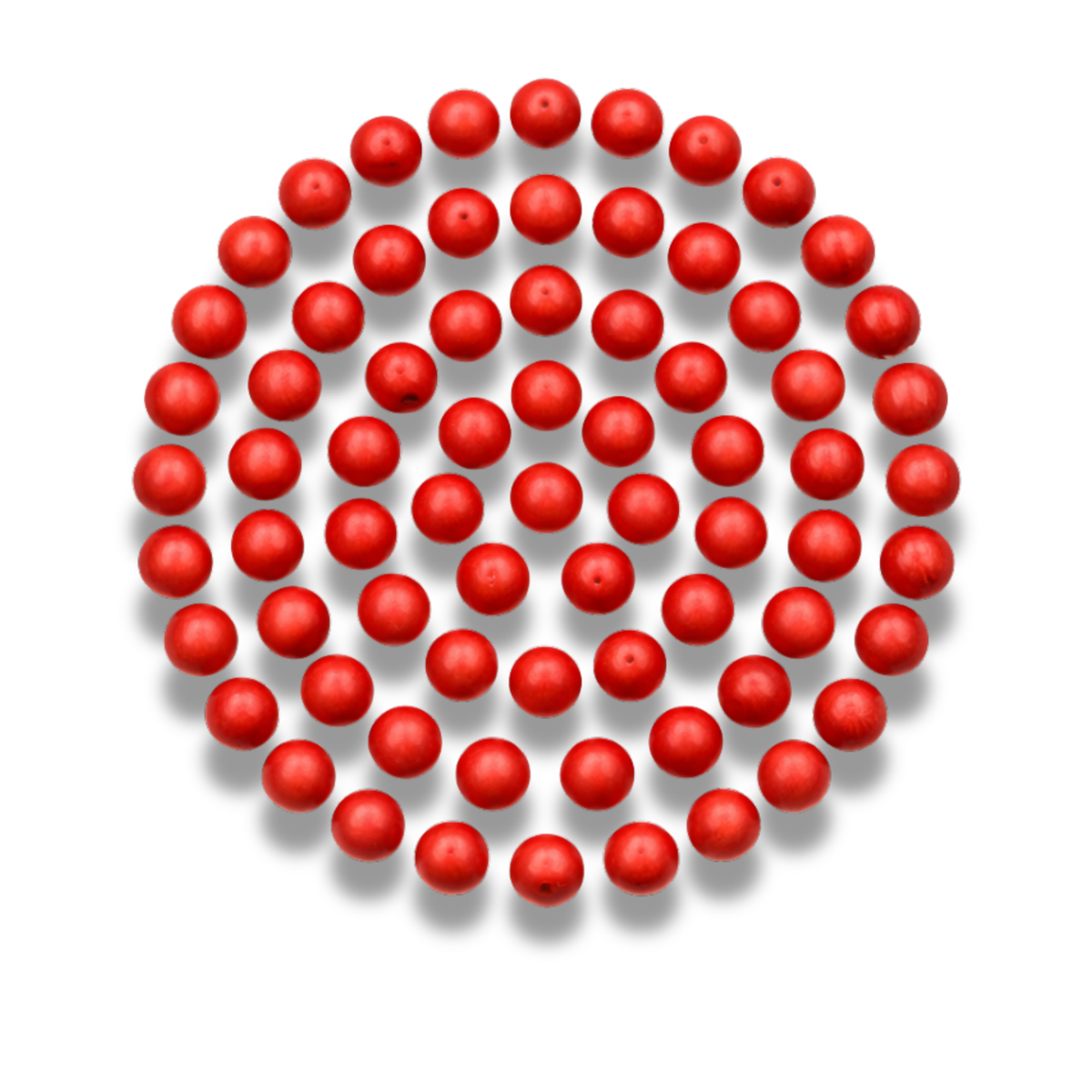 Rose Red Round Beads