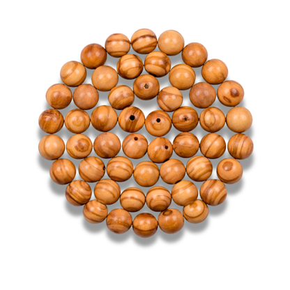 Large Round Olive Wood Beads
