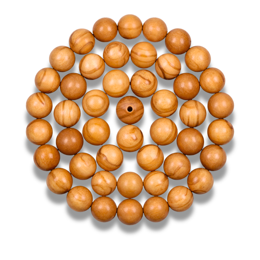 Large Round Olive Wood Beads