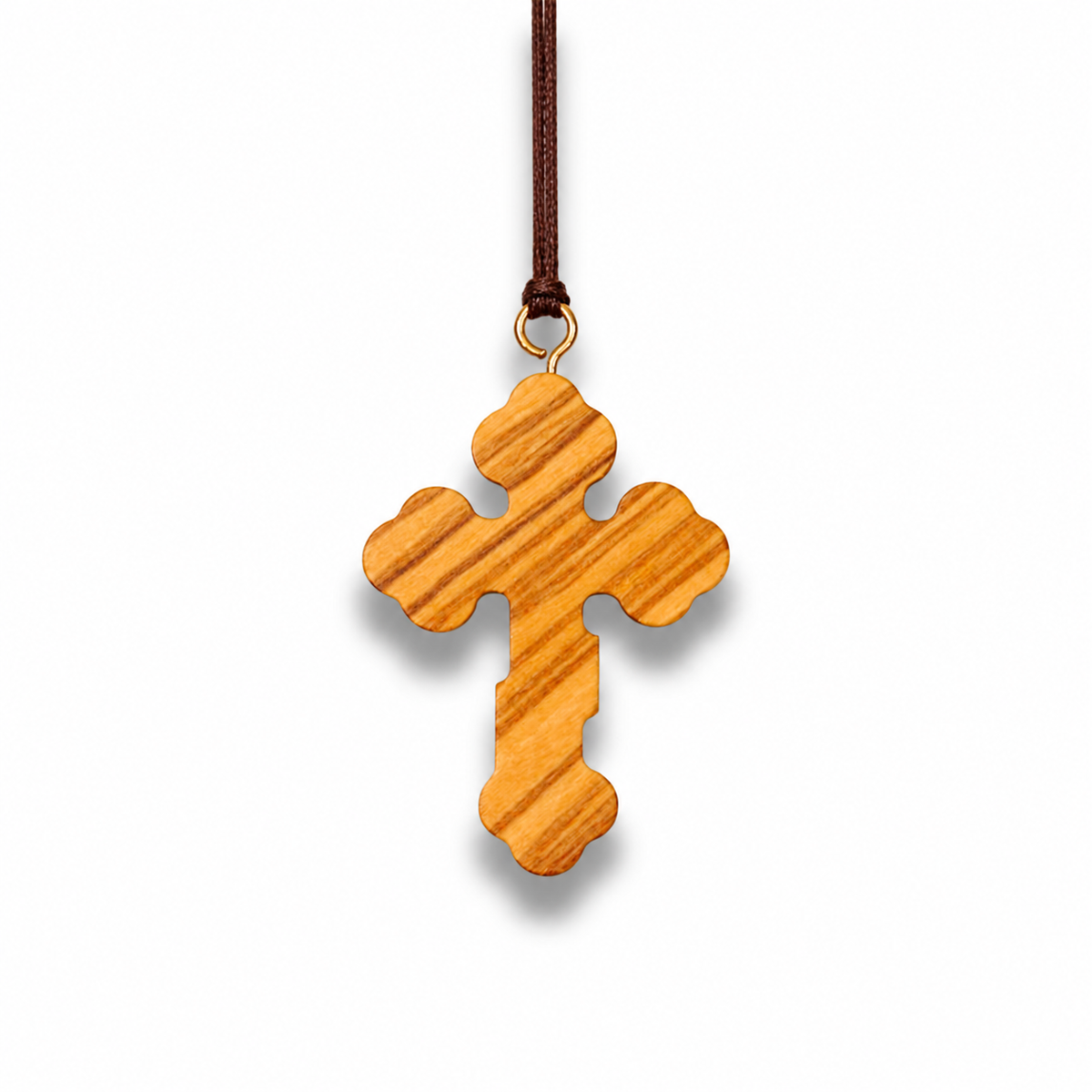 Detail view of Russian Orthodox Icon Cross Necklace, alternate view 2