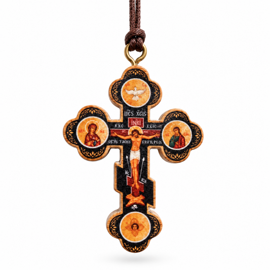 Russian Orthodox Icon Cross Necklace - NazarethFairTrade